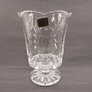 Crystal Clear Vase, 24% Lead Crystal, Christmas Trees, Holiday, Large Vase